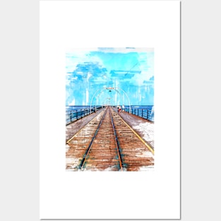 Big Pier By The Ocean Posters and Art